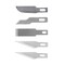 Excel Blades #1 Assorted Light Duty Hobby Knife Blade Set – 5 Pack – Made in USA